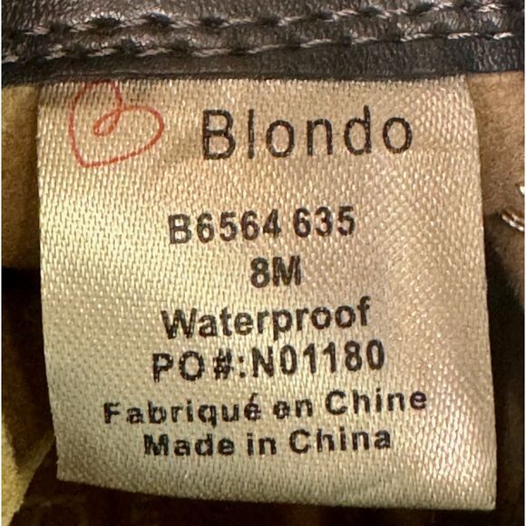 BLONDO Irving Gray Wedge Waterproof Bootie, Pull-On, Sz 8 - Picture 13 of 14